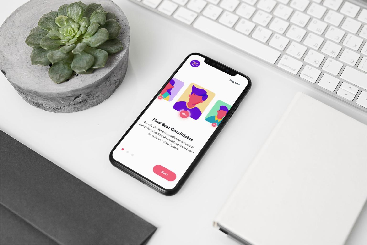 Kaam App Job Listings